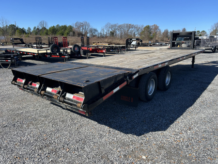Used 2021 Circle D 102"X29' 22K Gooseneck Flatbed Trailer