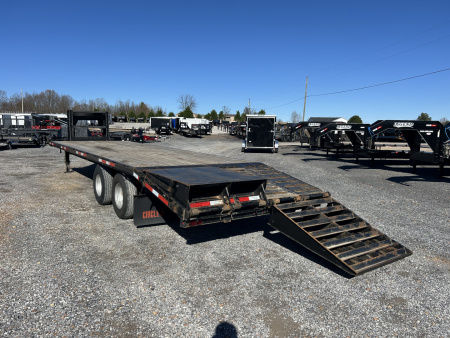 Used 2021 Circle D 102"X29' 22K Gooseneck Flatbed Trailer