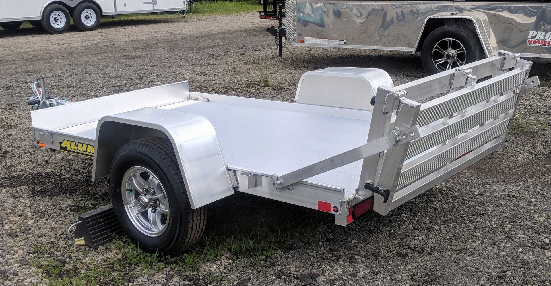 New 2026 Aluma 4'6" x 8 LW Utility Trailer w/ Bi-Fold Gate