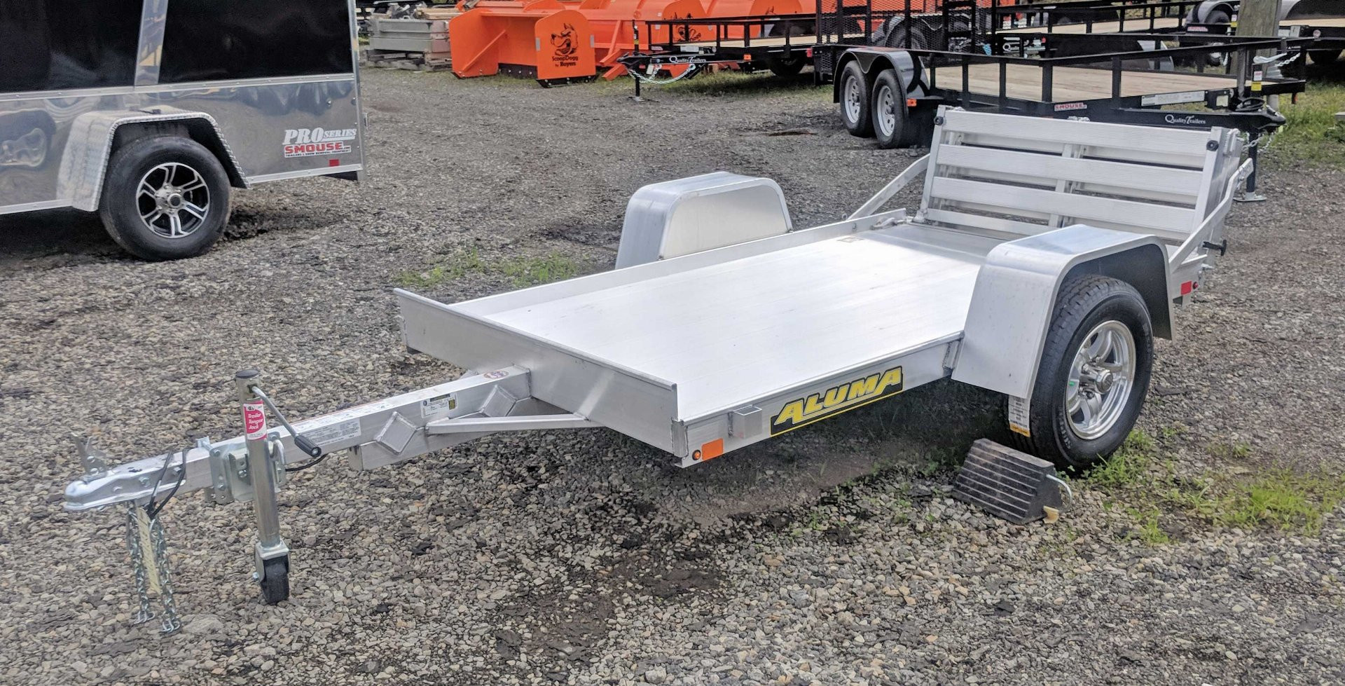 New 2026 Aluma 4'6" x 8 LW Utility Trailer w/ Bi-Fold Gate