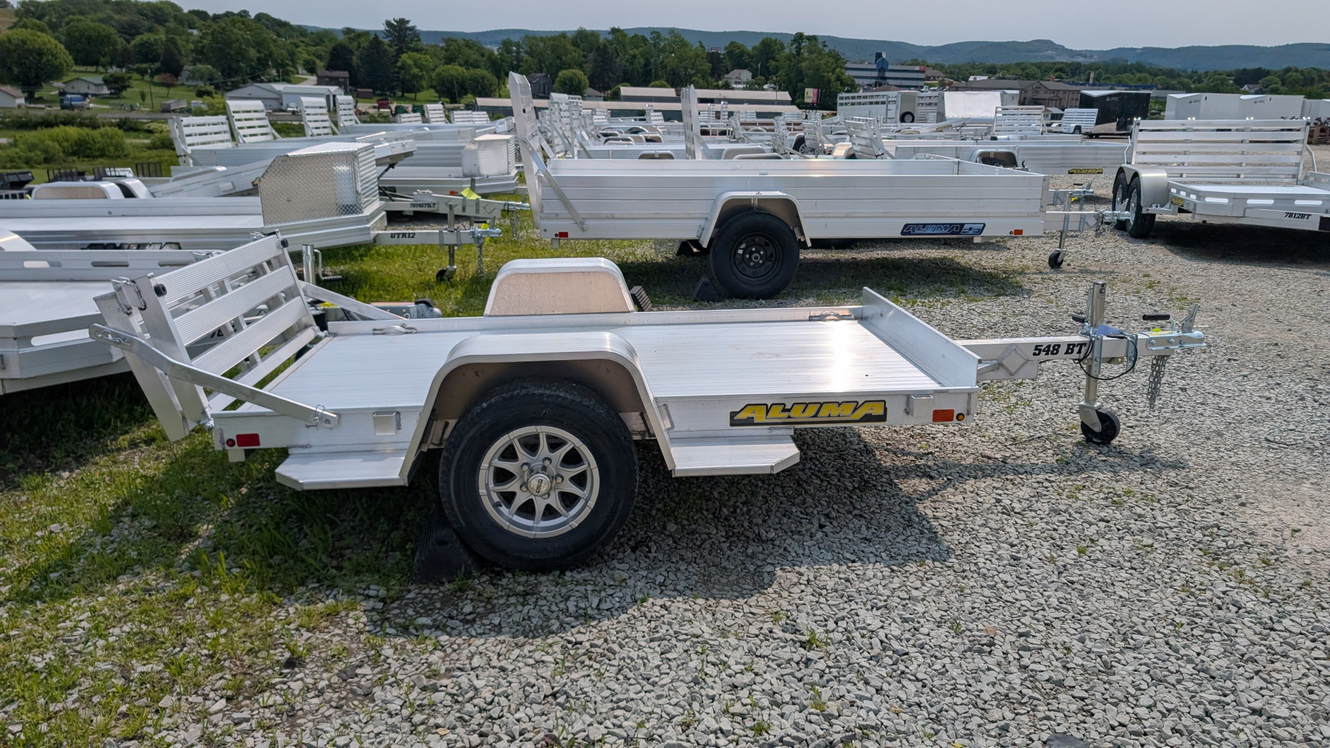 New 2026 Aluma 4'6" x 8 LW Utility Trailer w/ Bi-Fold Gate