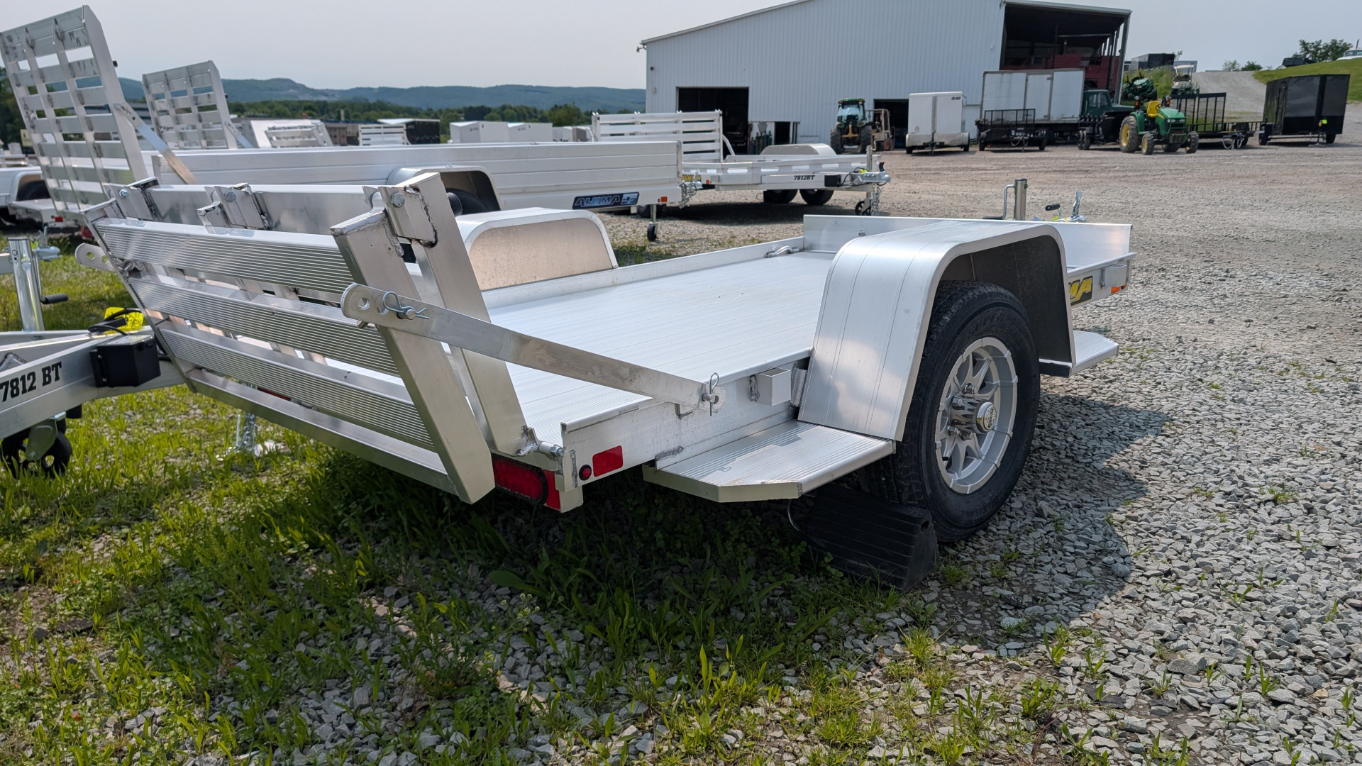 New 2026 Aluma 4'6" x 8 LW Utility Trailer w/ Bi-Fold Gate