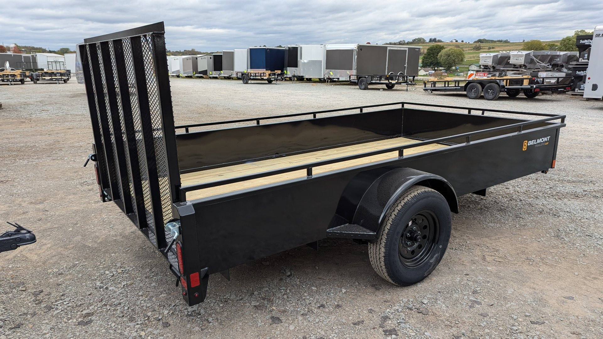 New 2026 Belmont 6x12 Solid Side Utility Trailer w/ Lay Flat Gate