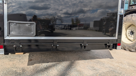 New 2026 BELMONT 7x16 HD V-Nose Contractor Cargo Trailer w/ HD RAMP DOOR ( 9990# GVW - POLYCOR EXTERIOR!)