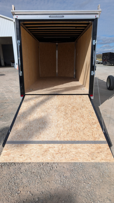 New 2026 BELMONT 7x16 HD V-Nose Contractor Cargo Trailer w/ HD RAMP DOOR ( 9990# GVW - POLYCOR EXTERIOR!)