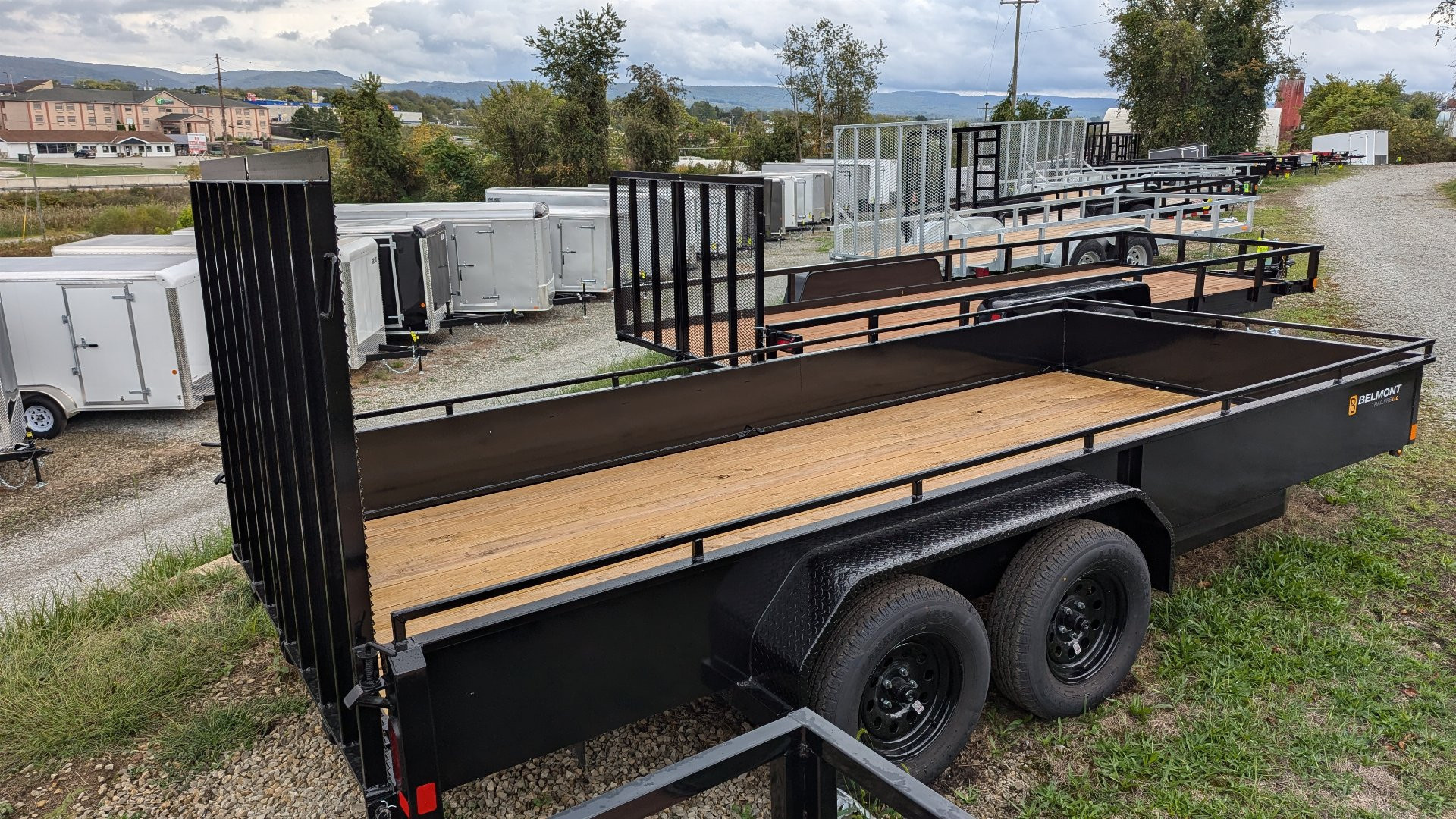 New 2026 Belmont 7x16 Solid Side Utility Trailer w/ Split Gate