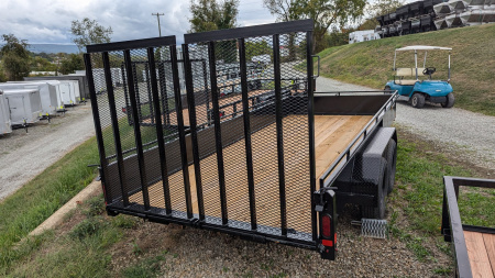 New 2026 Belmont 7x16 Solid Side Utility Trailer w/ Split Gate