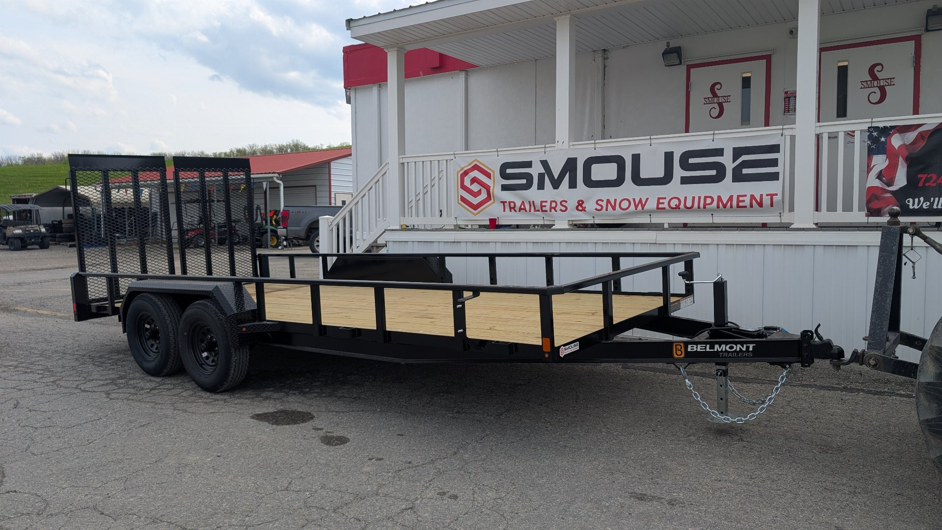 New 2026 Belmont 7x18 Tube Top Utility Trailer w/ Split Gate