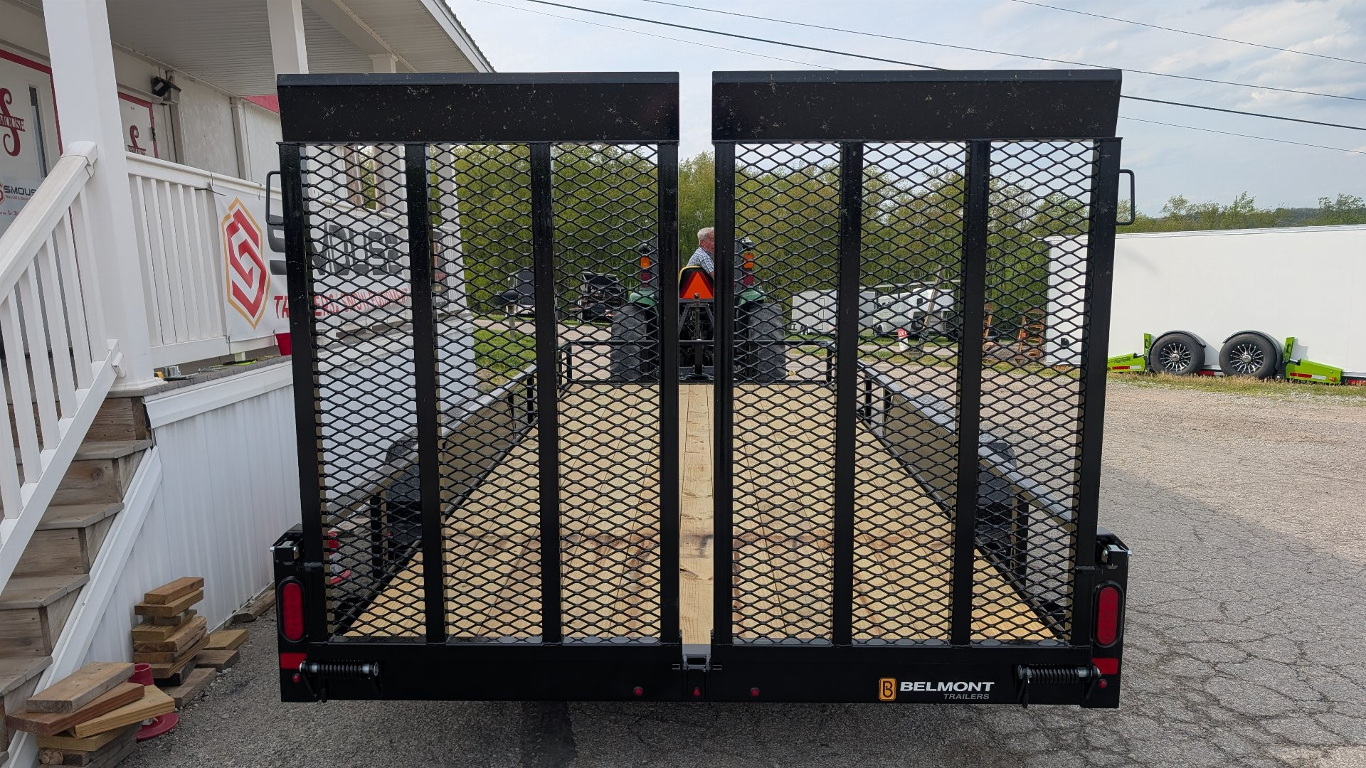 New 2026 Belmont 7x18 Tube Top Utility Trailer w/ Split Gate