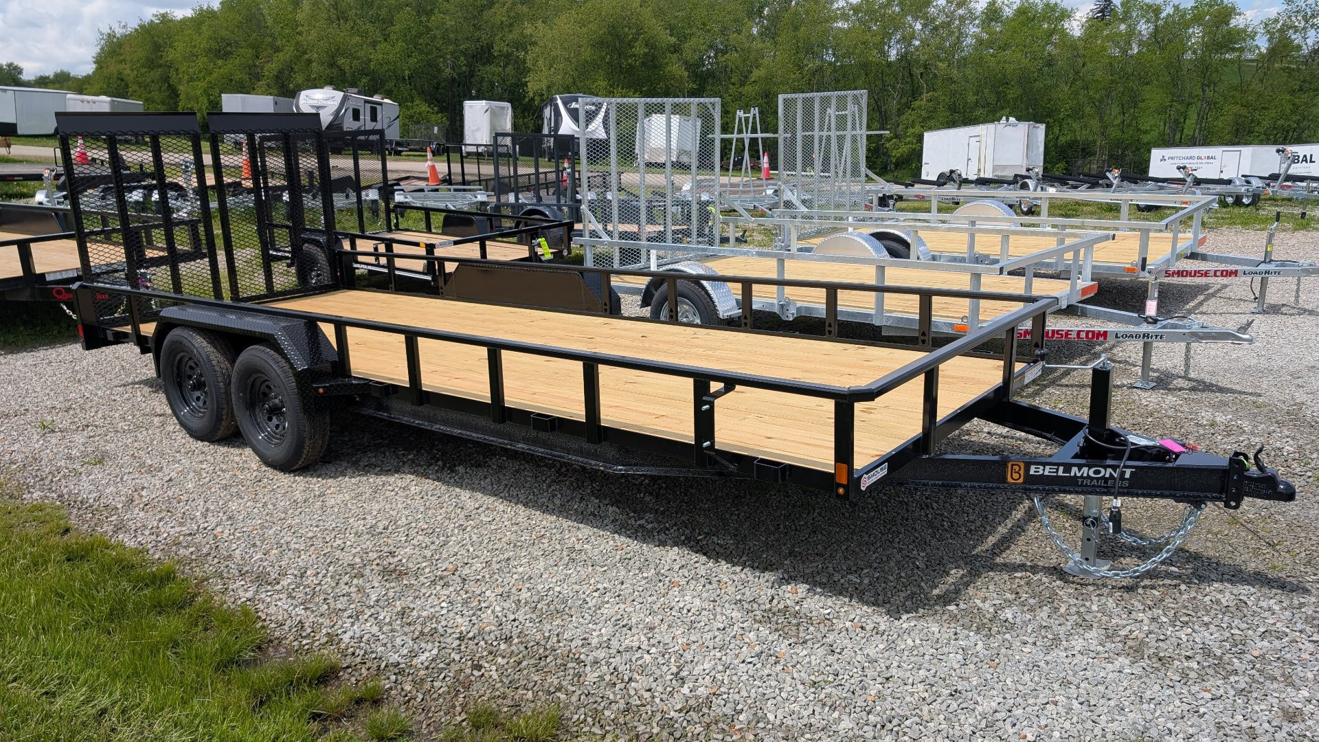 New 2026 Belmont 7x22 HD Tube Top Utility Trailer w/ Split Gate