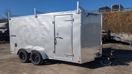 New 2026 Homesteader 7x14 Intrepid V-Nose Contractor Trailer w/ Barn Doors