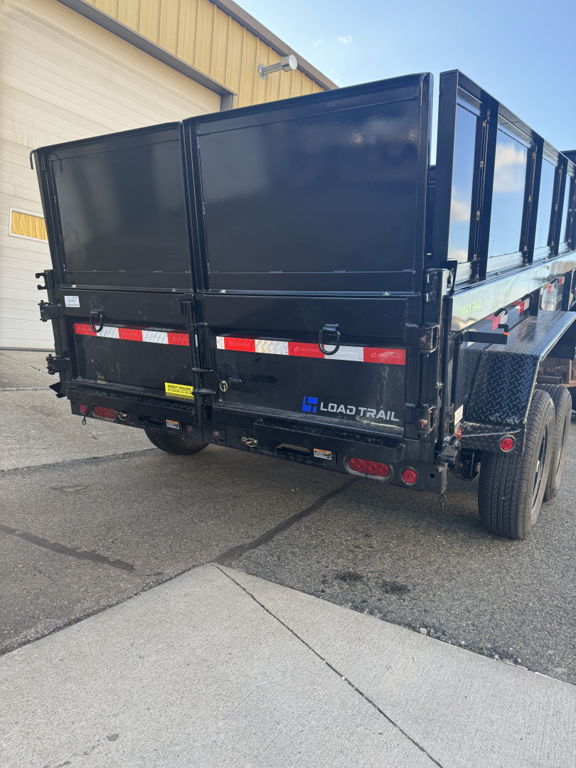 New 2026 Load Trail DE72X12 Dump Trailer Ramps & Tarp 24" Solid Metal Sides