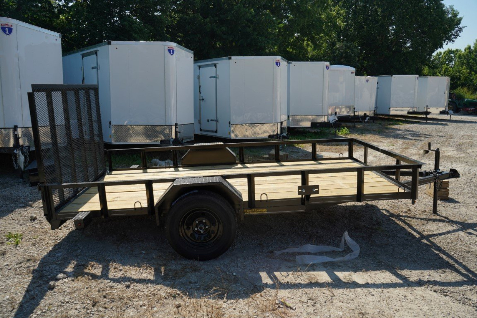 New 2026 MEB 77x12 Angle Frame Utility Trailer w/Gate