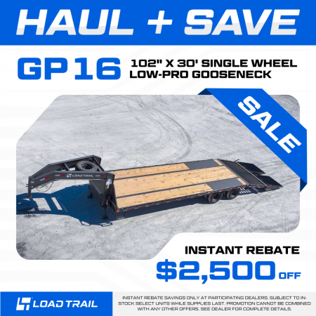New YEAR END SALE !!! ALL NEW 2026 Load Trail 102x30 Low-Pro 16k w/Max Ramps Gooseneck Bodies