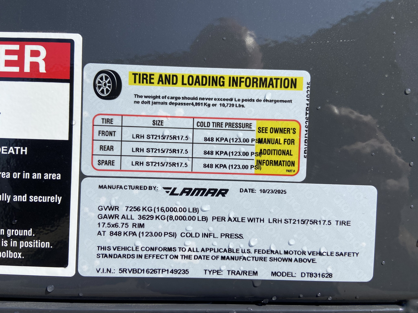 New Lamar Dump Trailer 16'