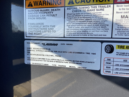 New Lamar 21K Equipment Trailer 40'