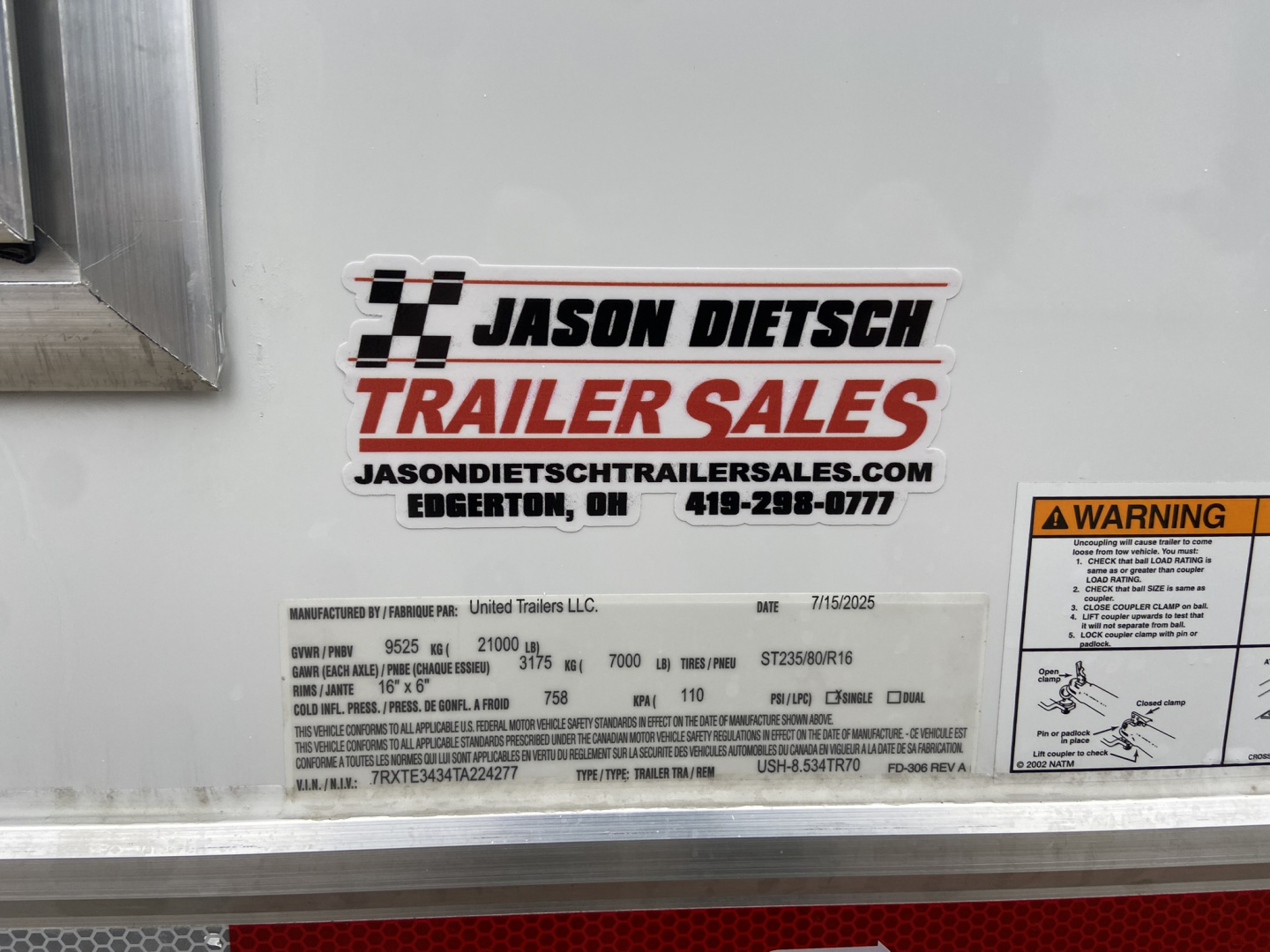 New United Trailers USH Stacker 34'