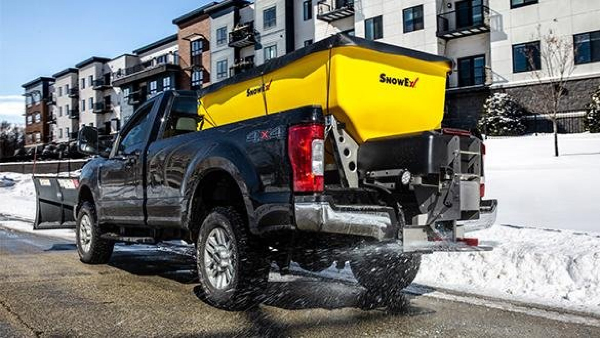 New SnowEx 3.5CY HELIXX Poly Hopper Spreader **w/Tarp, Work Light, & Vibrator