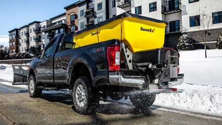 New SnowEx 3.5CY HELIXX Poly Hopper Spreader **w/Tarp, Work Light, & Vibrator