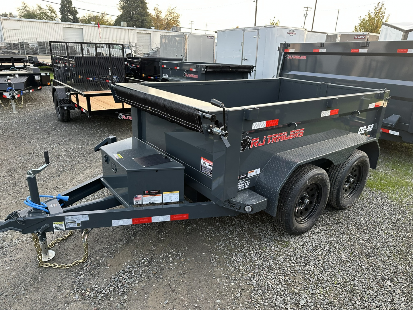 New 2026 R & J Trailers Inc D2-5X8 23 Dump Trailer