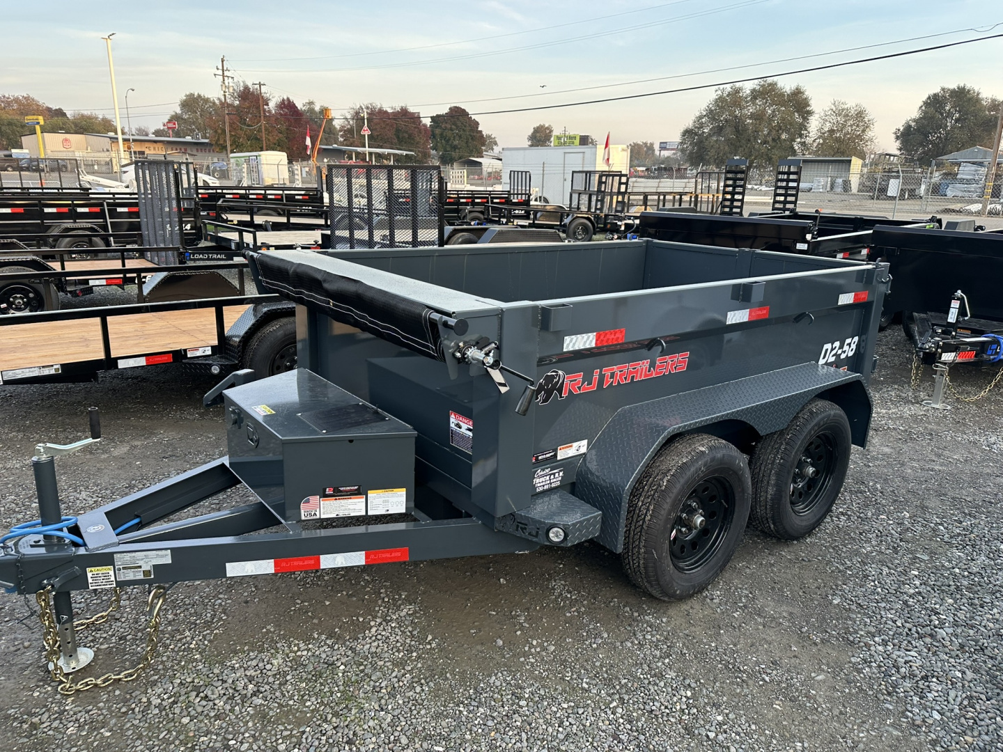 New 2026 R & J Trailers Inc D2-5X8 23 Dump Trailer
