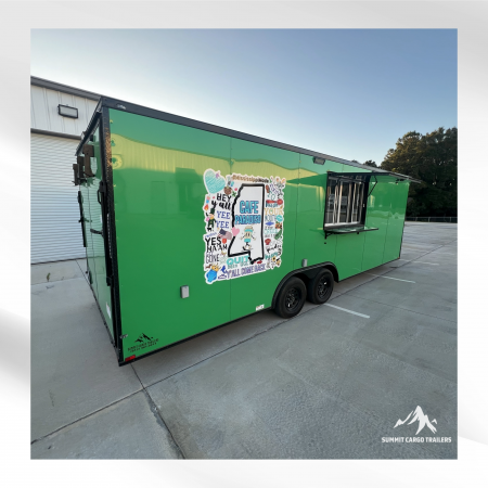 New 8.5X24TA Green Concession Trailer (Coffee/Beverage)