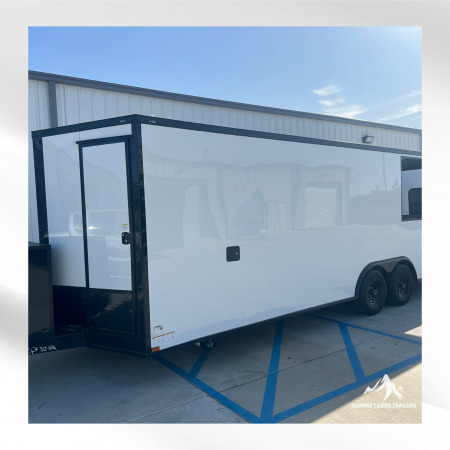 New 8.5X24TA White Concession Porch Trailer