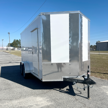 New 7X14TA White Standard Trailer