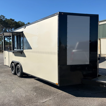 New 8.5X20TA Pewter Concession Porch Trailer