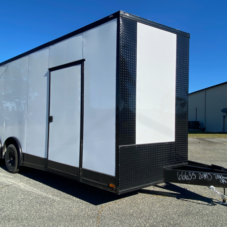 New 8.5X20TA3 White Car Hauler Trailer