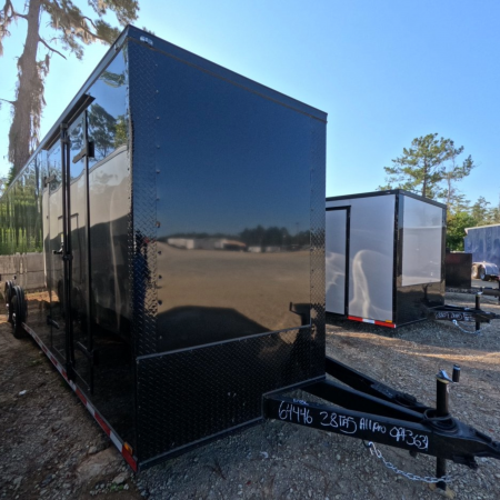 New 8.5X28TA Black Car Hauler Trailer