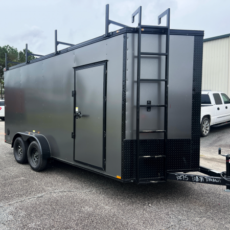 New 7X16TA Charcoal Standard Work Trailer
