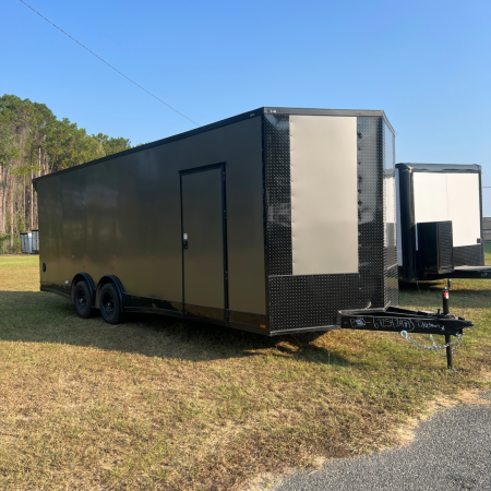 New 8.5X24TA Charcoal Standard Car Hauler Trailer