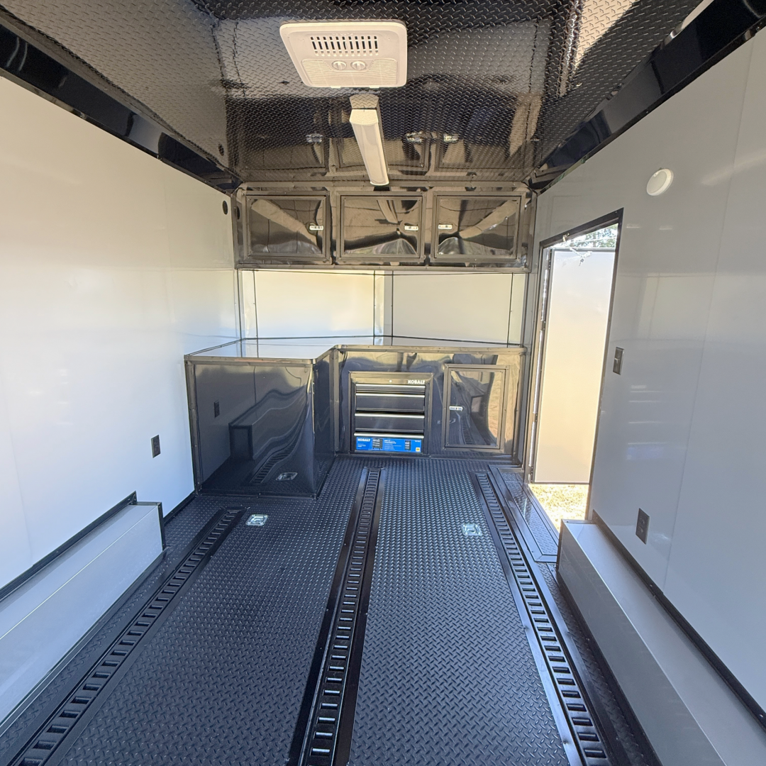 New 8.5X16TA3 Black & White Car Hauler Trailer