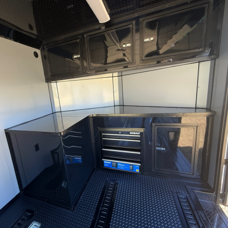 New 8.5X16TA3 Black & White Car Hauler Trailer