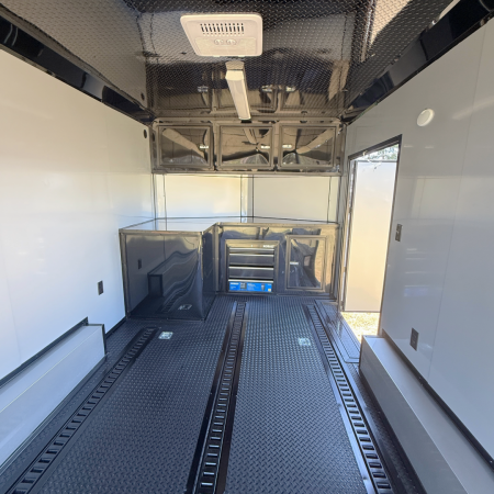 New 8.5X16TA3 Black & White Car Hauler Trailer