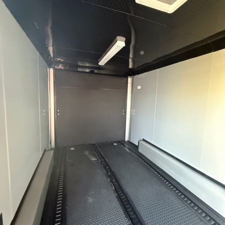 New 8.5X16TA3 Black & White Car Hauler Trailer