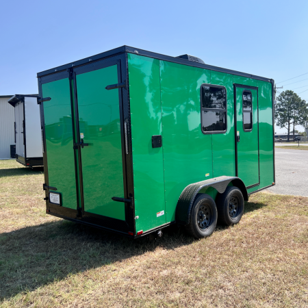 New 7X14TA Lime Green Pet Grooming Trailer