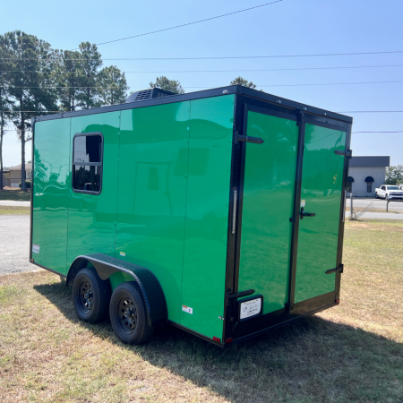 New 7X14TA Lime Green Pet Grooming Trailer