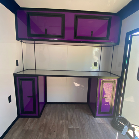 New 7X12TA Purple Pet Grooming Trailer