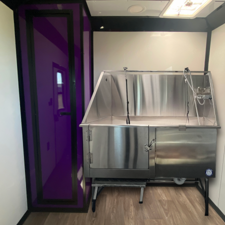 New 7X12TA Purple Pet Grooming Trailer