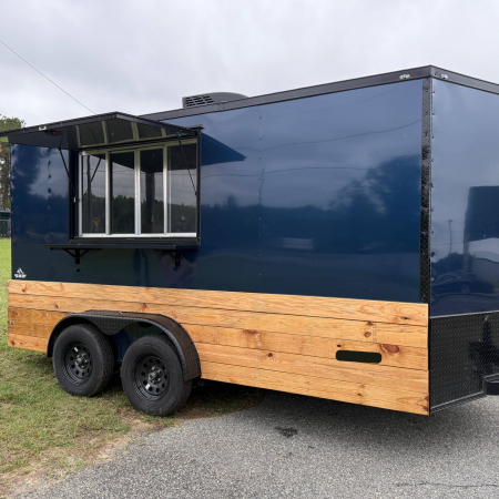 New 7X14TA Indigo Blue Concession Trailer