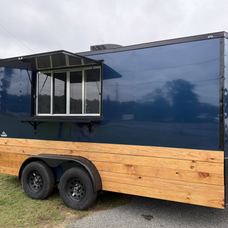 New 7X14TA Indigo Blue Concession Trailer