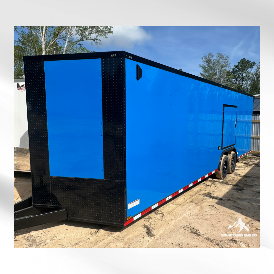 New 8.5X26TA Blue Car Hauler Trailer