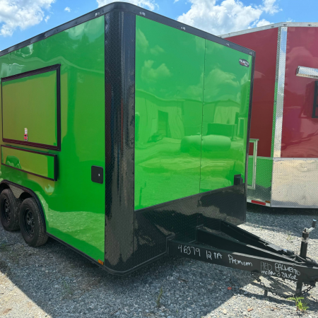New 8.5X12TA Lime Green Concession Trailer