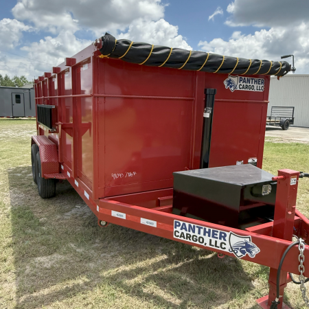 New 7X16TA Red Dump Trailer