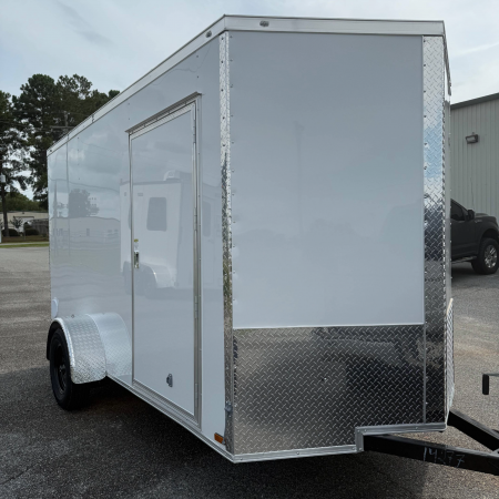 New 6X12SA White Standard Trailer