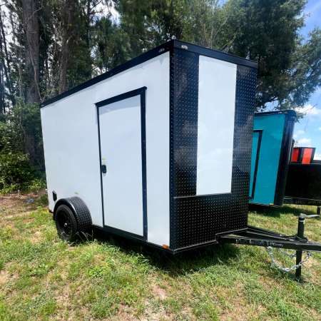 New 6X10SA White Standard Trailer