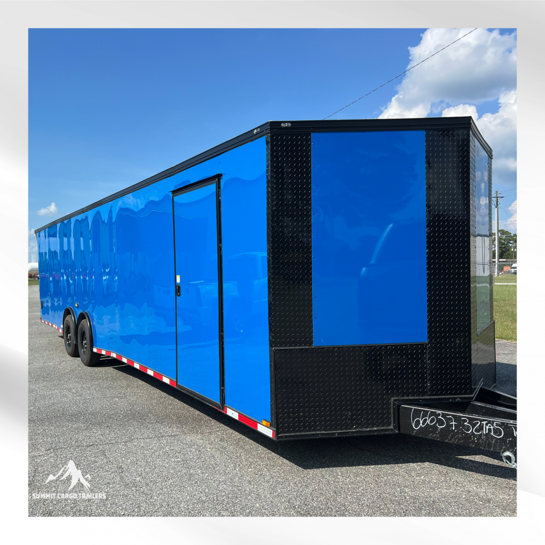 New 8.5X32TA5 Bright Blue Car Hauler