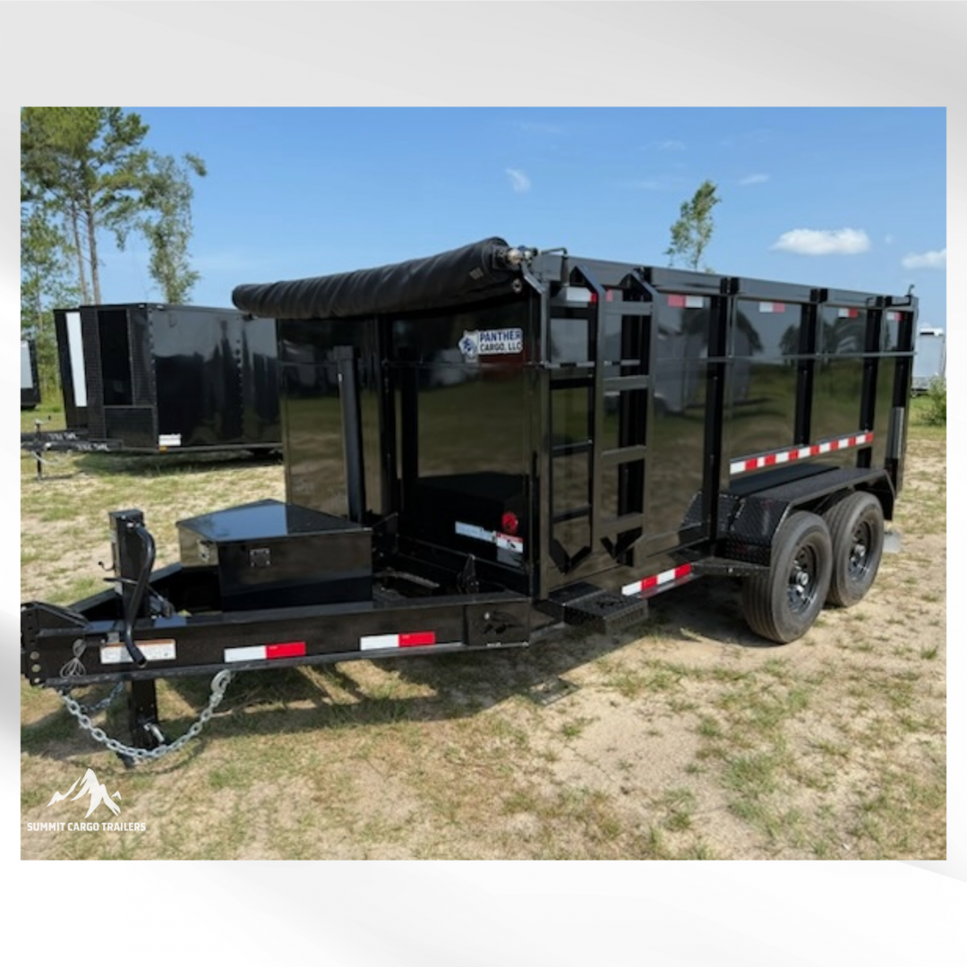 New 7X14TA Black Dump Trailer